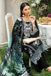 Y-1004 | 3Pc Unstitched Suit Luxury Lawn V-10 Riwayat By Ramsha